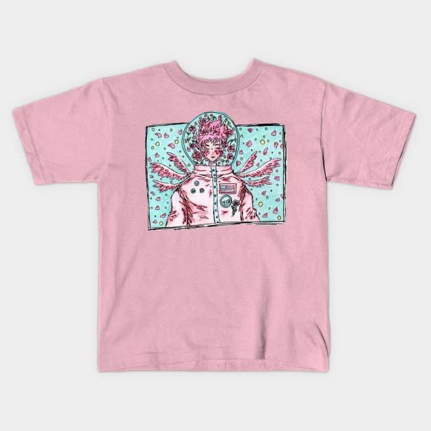 Pastel Astronaut Kids T-Shirt by nannonthehermit